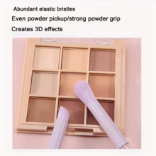 طقم فرش مكياج جديد لموسم العودة إلى المدرسة - 5 قطع، مقبض لؤلؤي ملون، شعيرات ناعمة، يشمل فرشاة البودرة وفرشاة ظلال العيون وفرشاة البرايتنر وفرشاة الكونسيلر، طقم مكياج كامل