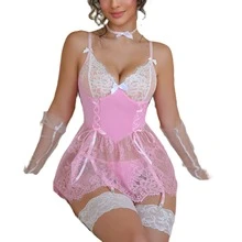 Glamorous Pink Lingerie Set With Garter Socks - Transform Your Wardrobe With Stunning Elegance