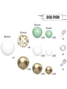 Sage Green Platinum Balloon Wreath Arch Set With Balloon Box For Birthday Baby Shower, Baby Birthday Party, Baby Theme Party - Multicolor - View 2