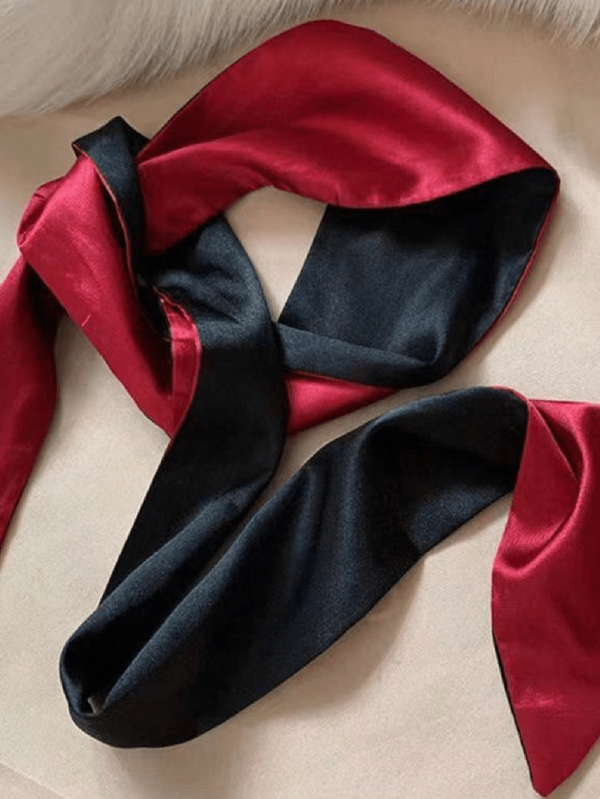QING ROU 1pc Sexy Blindfold, Black Strap Eye Mask, Women's Sensual Party, Adult Exotic Matching Accessory