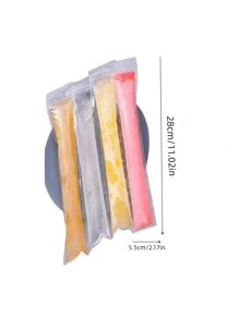 10/50pcs Disposable Ice Popsicle Mold Bags Freezer Tubes With A Funnel With Zip Seals For Healthy Snacks,Yogurt Sticks,Juice & Fruit Smoothies,Ice Candy Pops