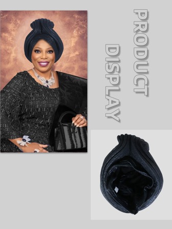 1pc Women's Solid Color Exaggerated African Style Headwrap, Headscarf Hat For Weddings, Parties And Holiday Gifts