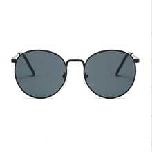 1 件女士方形塑料时尚眼镜圆形墨镜 - 灰色 - 查看 2