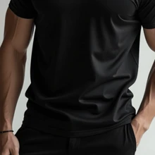 Men's T-Shirt Focus Motivation Phrase Tshirt 100% Cotton Stylish Print Shirt