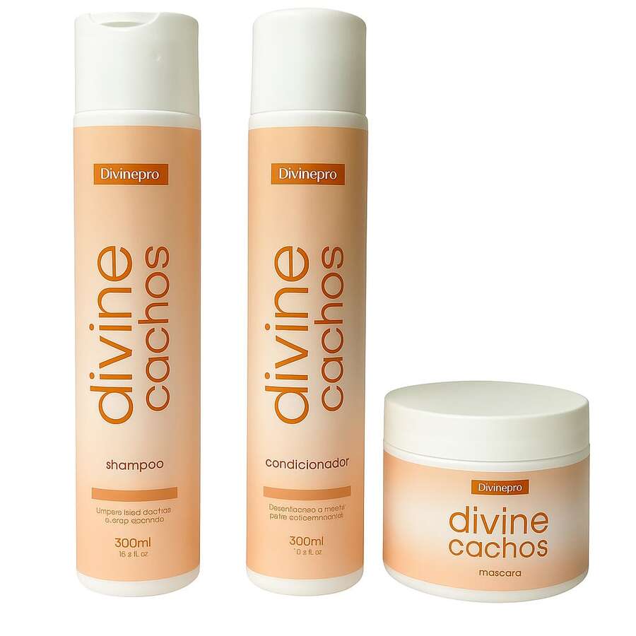 Divinepro Divine Curls Kit – Shampoo + Conditioner + Mask | Hydration, Curls, Definition, Curly Hair - White - View 1