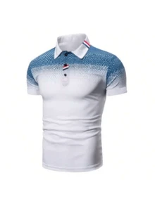Camisa de hombre casual Tops Slim Fit Camisa Polo, Cuello abotonado Slim Fit Camisa, Ideal para ir al trabajo, jugar al golf, conducir, socializar, salir de fiesta, trabajo al aire libre y uso diario. - Blanco - Ver 3