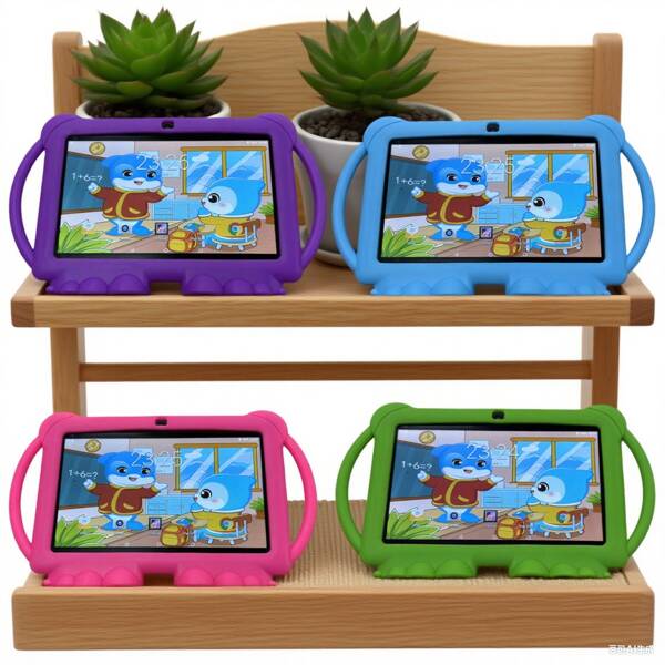 Tablet per bambini, tablet da 7 pollici con 16GB di memoria, 1GB di RAM, Wi-Fi 2.4G, schermo con protezione per gli occhi, controllo parentale, app ed giochi educativi, fotocamera doppia, custodia antiurto, per interazione divertente, crescita culturale, regalo per bambini, regalo per feste, compleanni, Capodanno, festa del bambino