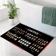 1pc Coffee Cup & Dish Drying Mat, Espresso Machine Countertop Absorbent Pad, Coffee Theme Bathroom Vanity Draining Mat, Soft Faucet Absorbent Pad, Vanity Cup Mat, Kitchen & Bathroom Accessories