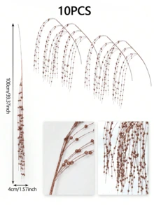 2/4/6/10 pièces Tige de baie scintillante artificielle Décoration d'arbre de Noël Branche scintillante de Noël DIY Couronne Mariage Fête Festival Cheminée Vase Décoration de maison Décorations de Noël Décoration de chambre Hiver