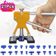 Outils de réparation de bosses de voiture, kit de réparation de bosses sans peinture, outil de débosselage de carrosserie, avec joint bleu, convient pour les outils de réparation de bosses de voiture