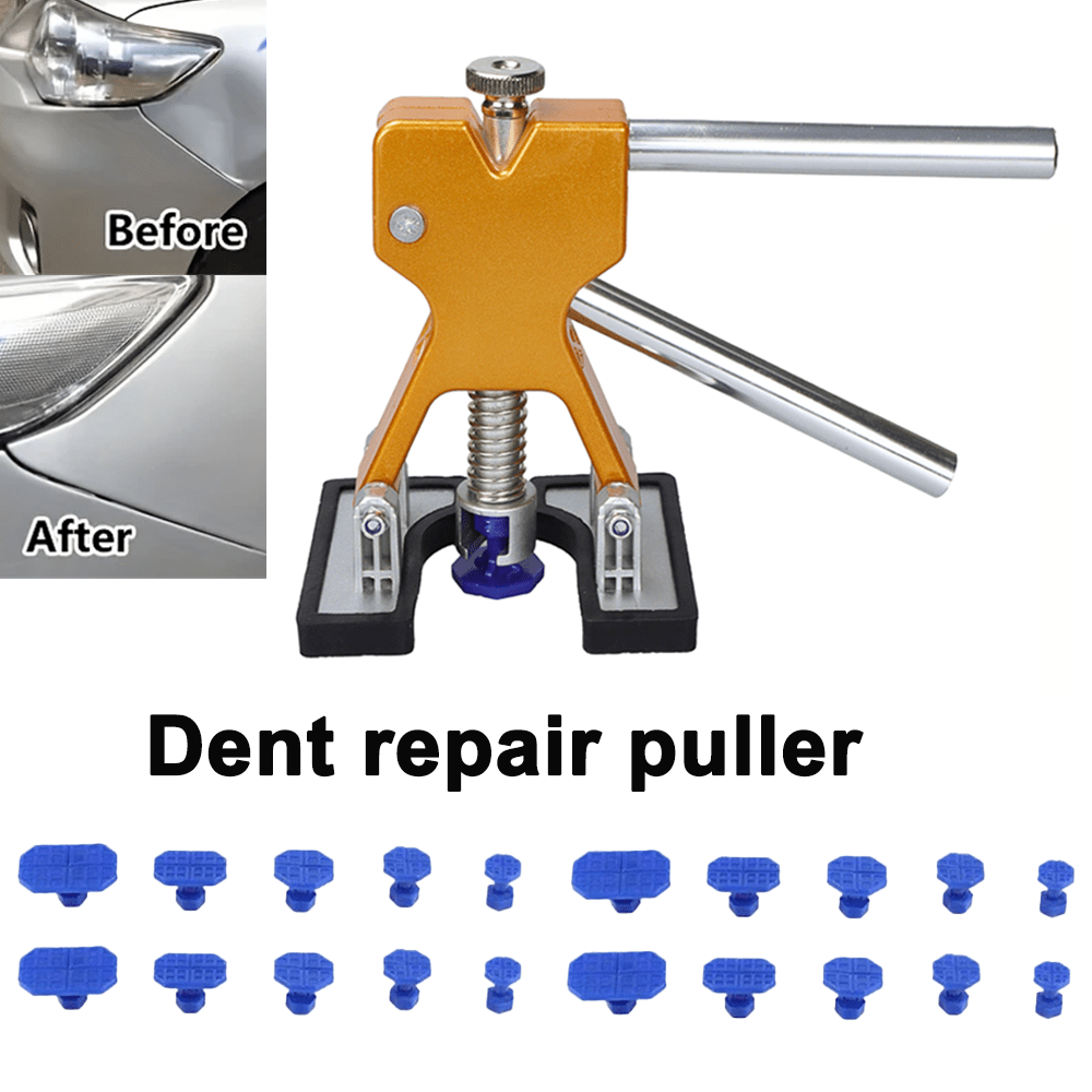 Outils de réparation de bosses de voiture, kit de réparation de bosses sans peinture, outil de débosselage de carrosserie, avec joint bleu, convient pour les outils de réparation de bosses de voiture