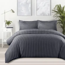 Bedding Double Sheets Set Luxurious Hotel Quality Affordable Bedding With SATIN Stripes- Soft And Breathable - Available In 5 Premium Colors - Single Double King Super King Size