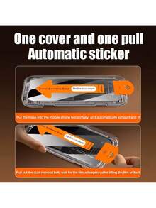 Yezodawee 2pcs High Definition Transparent Tempered Glass Screen Protector, Includes Installation Tools And Auto-Alignment Tool, Suitable For IPhone 17 Pro Max/17 Pro/17 Air/17/16 Pro Max/16 Pro/16 Plus/16E/16/15 Pro Max/14 Pro Max/13 Mini/12/11 Series, Full Coverage, Anti-Drop, Anti-Scratch, 9H Hardness Tempered Glass Film Protector