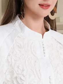 Robe de soirée formelle aux couleurs unies élégantes brodée à la taille, blanche pour les femmes, tenue de soirée de jardin