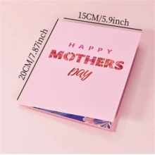 1 pieza Tarjeta sorpresa con ramo de flores en 3D y diseño creativo para el Día de la Madre y bendiciones festivas