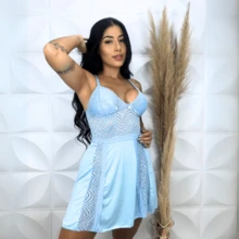 Women Nightgowns & Sleepshirts - Blue - View 6