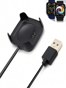 1 件智能手表磁力充电器智能手表充电线 USB 充电适配器适用于 HW22 HW19 P6 X16 T500PLUS X8PLUS 智能手表