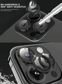 3 Packs Compatible With IPhone 15 Camera Lens Protector, Tempered Glass 9H Hardness, Anti-Scratch Metal Single Lens Protector Compatible With Apple 16 Pro/16 Pro Max/15 Pro14pro Max/14plus/13/12mini/11/16e, 9H Tempered Glass Hardness, Reduce Photo Glare, Easy To Install Screen Prot