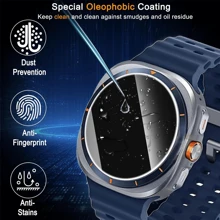 2pcs 9H Tempered Glass Screen Protector Compatible With Samsung Watch Ultra 2025 / Watch Classic 46mm / Samsung Watch 8 40mm/44mm, Compatible With Samsung Watch Classic LTE 46mm / Watch 8 LTE 40mm/44mm, Ultra-Thin Anti-Scratch, Anti-Shatter, High Definition, Bubble-Free, Easy Installation With Alignment Frame