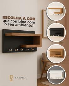 Modern Key Holder - Black And Freijó - màu đen - Xem 4