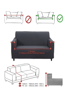 1 件装装饰性全覆盖沙发套，防宠物、防尘，纯色（深灰、浅灰、酒红），适用于 1/2/3/4 座沙发，四季皆宜 - 彩色 - 查看 14