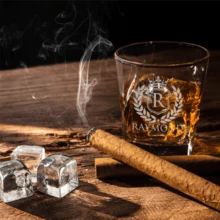 1 Pc Engraved Square Whiskey Glass, Customized Text Whiskey Glass, Gifts For Whiskey Lovers, Old Fashioned Bourbon Glass, Groomsmen Gift Idea, Groomsman - Best Man Gift, Wedding Shot Glasses, Bar Ware, Reusable, Multi-Functional, Ornamental, Stylish, Exquisite, High-Quality, Custom, Personalized, Unique, Ideal Gifts For Him, Ideal Gifts For Her, Her, Boyfriend, Girlfriend, Dad, Mom, Family, Friends, Son, Daughter, School Students, Workers, Youth, Office, Tea Room, School, Home,Brunch-Ready,Xmas Decoration,For Housewarming - Multicolor - View 4