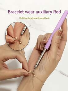 手链辅助工具，适用于手工珠宝制作，手链扣辅助工具，便携式手链工具，珠宝钩编设备，手链连接工具，可调节手链扣 - 易于使用的珠宝辅助工具，适合女性旅行、旅行配件、旅行必备品、海滩度假、暑假、学习用品、返校季 - 彩色 - 查看 2