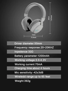 COLUSI Casque Bluetooth sans fil X09, supra-auriculaire, faible latence, longue durée de vie de la batterie, éclairage RVB, son Hi-Fi, confortable, compatible Type-C pour téléphones et ordinateurs, convient pour le jeu, la salle de sport, le bureau, cadeau de vacances