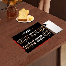 1pc Coffee Cup & Dish Drying Mat, Espresso Machine Countertop Absorbent Pad, Coffee Theme Bathroom Vanity Draining Mat, Soft Faucet Absorbent Pad, Vanity Cup Mat, Kitchen & Bathroom Accessories