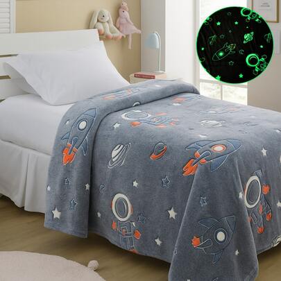Manta Magica Infantil Cobertor Brilha no Escuro Fluorescente 2,00x1,50 MTS