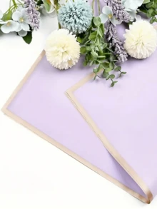 paquete de 20/40/60 piezas, Papel de envolver para ramos, Papel de envolver estilo coreano con borde dorado, Adecuado para embalaje y decoración de regalos hechos a mano, Suministros florales, 23 X 23 pulgadas, Papel de seda, Suministros para ramos (Morado), Halloween, Navidad, Día de San Valentín - Morado - Ver 5