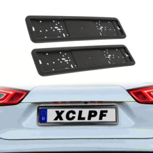 2个不锈钢欧标车牌框，带ABS底板，通用尺寸520mm*110mm车牌，欧盟汽车外饰配件，欧标车牌架，含螺丝套件，也适用于俄罗斯金属车牌框