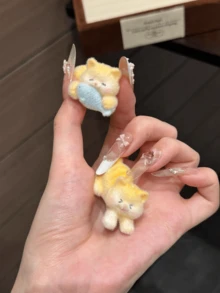 2个可爱甜美迷你橘猫发夹，女士适用，可固定侧刘海和碎发，爪夹，发爪，发夹，发卡，发夹，学生用品，发饰，头部饰品，发卡 - 彩色 - 查看 11