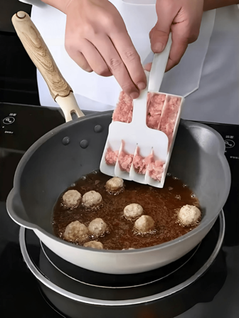 1pc Multi-Function 4-Grid Meatball & Dumpling Maker - Durable PP Kitchen Tool For Easily Making Homemade Meatballs, Fish Balls, Etc. - Great For Parties