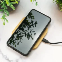 Personalized Bamboo 15W Wireless Charger Custom Photo, Wedding Gift Anniversary Custom Charger Gift, Personalized Gift For Boyfriend - Best Man Customized Gifts, Groomsmen Gift, Present For Dad Husband Boyfriend, Best Gift For Birthday, Wedding Anniversary, Valentine's Day, Father's Day 