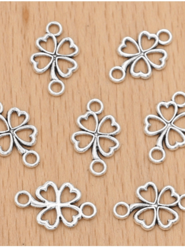 Vintage Kleeblatt Schmuckzubehör zum Selbermachen von Halsketten, Armbändern und Ohrringen