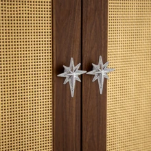 2 Stücke moderne luxuriöse achteckige Schrankgriffe mit Strass-Einlochung