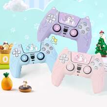 5个手柄保护套，硅胶可爱猫咪摇杆帽+5个手柄外壳+贴纸，兼容5 - 彩色 - 查看 4