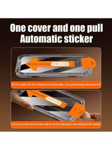 Yezodawee 1pc High-Definition Transparent Tempered Glass Screen Protector, Includes Installation Tools And Auto-Alignment Tool, Compatible With IPhone 17 Pro Max/17 Pro/17 Air/17/16 Pro Max/16 Pro/16 Plus/16E/16/15 Pro Max/14 Pro Max/13 Mini/12/11 Series, Full Coverage, Anti-Drop, Anti-Scratch, 9H Hardness Tempered Glass Film Protector