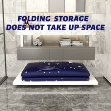 New 1 Piece Portable Large Adult Folding Bathtub; Independent Surround Folding Bathtub; Family Shower Room SPA Bathtub; Suitable For Hot/Ice Bath; Thickened Fullbody Soak SPA Bucket. - 藍色 - 查看 9