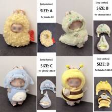 [Solo ropa] Adecuado para prendas de vestir hechas de lona, compatible con conjuntos de moda de ganchillo hechos a mano de lona, accesorios lindos para muñecas (excluyendo zapatos y muñecas)