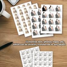 Customizable Transferable Stickers - Support Photo, Name, Letter Or Logo Customization - Suitable For Water Bottles, Notebooks, Weddings, Corporate Gifts, Pets, Home And Other Commemorative Photos, Multi-Functional, Adjustable, Anti-Mold, Ornamental, Adhesive, Reusable, Cute, Stylish, Adorable, High-Quality, Colorful, Custom, Unique, Personalized, Son, Daughter, Kids, For Housewarming, For Graduation, Kitchen, Dining Room, Bedroom, Office, Living Room, Home, Garden, Tea Room, Back To Customized Stickers, Warm Ambience