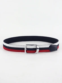 1 Piece Unisex Striped Stretch Woven Golf Belt - Pickleball Belt Comfortable Stretch Rubber Panels, Golf And Back-To-School Athleisure Fashion Accessories, Durable, Handsome Outdoor , Business Jeans, Casual
