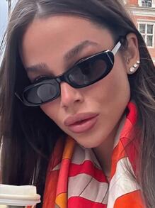 1 件椭圆形时尚小框时尚眼镜椭圆形墨镜