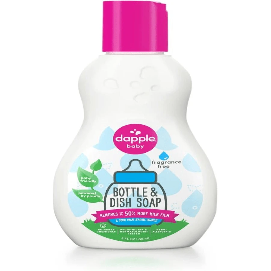 Dapple Baby Bottle Soap, Hypoallergenic Dish Soap For Baby Bottles, Powered By Plants, Fragrance Free, 169 Fl Oz (Pack Of 1) - 3 Fl Oz (Pack of 1) - 查看 1