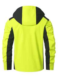 Men's Solid-Color Lightweight Hooded Jacket, Spring And Autumn Casual Outdoor Gear, Suitable For Hiking And Mountain Climbing - Green - View 3