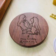 Personalized 15W Wireless Charger Custom Engraving Photo Or Text, Friendship Anniversary Gift For Bestie Personalized Gift For Women Wooden Wireless Charger Customized Gifts Teenager Birthday Gift Idea Girl