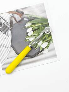 Con lăn vẽ rập, dụng cụ vẽ rập may mặc, thích hợp cho vải, giấy, da thủ công, có thể dùng để ép các đường may ra giấy. - Màu vàng - Xem 4