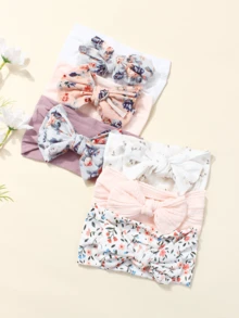 6pcs Cute Bowknot Headbands For Newborn Baby Girls, Soft & Skin-Friendly, Suitable For Daily Use All Seasons - 彩色 - 查看 7