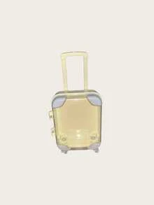 1pc Mini Transparent Pull Rod Suitcase, Realistic Storage Mini Travel Suitcase, Novel Good Item, Gift Or Self-Use, Party Favors, Rewards, Graduation Gifts (Add Mini Cartoon Hamster DIY Set) - Multicolor - View 15